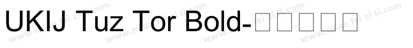 UKIJ Tuz Tor Bold字体转换